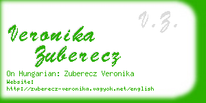 veronika zuberecz business card